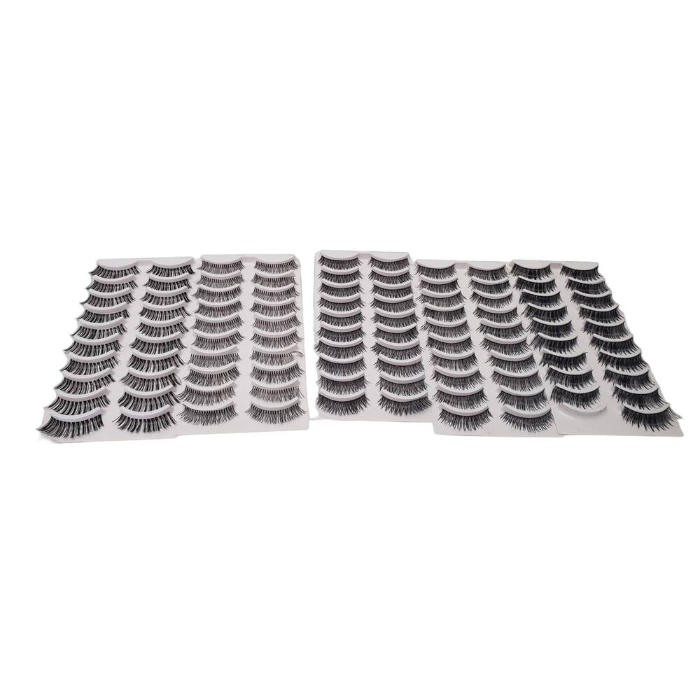 Zwellbe Fashion False Eyelashes - Variety of 48 Pairs w. 1 Extra Lash